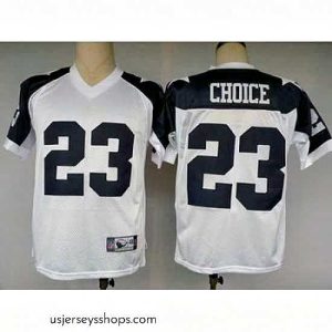 Stellar Dallas Cowboys jerseys 23 Tashard Choice White Thanksgiving jersey throwback