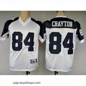 Magnificent Dallas Cowboys jerseys 84 Crayton White Thanksgiving jersey throwback