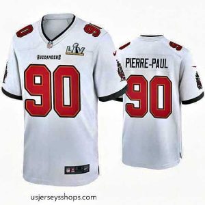 Glamorous Jason Pierre Paul Buccaneers White Super Bowl Lv Game Jersey