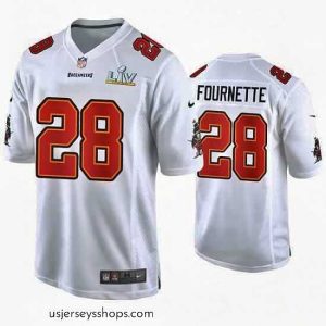 Stunning Leonard Fournette Buccaneers White Super Bowl Lv Game Fashion Jersey