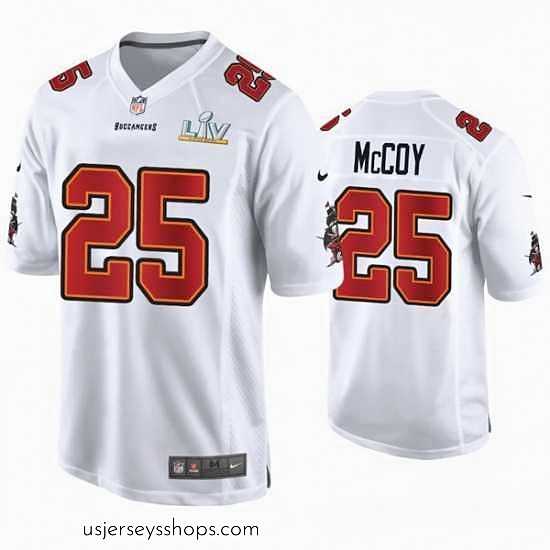 Sensational Lesean Mccoy Buccaneers White Super Bowl Lv Game Fashion Jersey