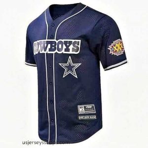 Sensational NFL DALLAS COWBOYS LOGO CLASSIC MESH BUTTON UP SHIRT Navy