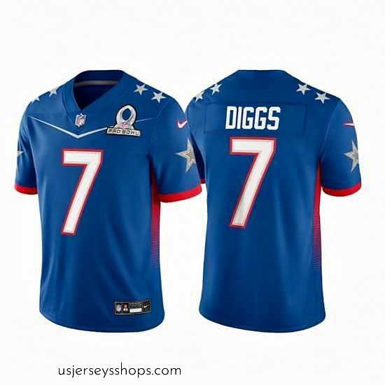 Captivating 2022 NFL Pro Bowl Dallas Cowboys #7 Trevon Diggs NFC Blue Jersey