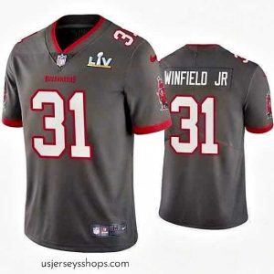 Stellar Antoine Winfield Jr. Buccaneers Pewter Super Bowl Lv Vapor Limited Jersey
