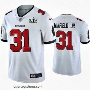 Stunning Antoine Winfield Jr. Buccaneers White Super Bowl Lv Vapor Limited Jersey