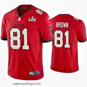 Breathtaking Antonio Brown Buccaneers Red Super Bowl Lv Vapor Limited Jersey