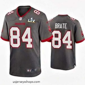 Exquisite Cameron Brate Buccaneers Pewter Super Bowl Lv Game Jersey