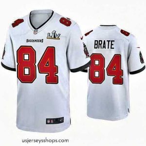 Captivating Cameron Brate Buccaneers White Super Bowl Lv Game Jersey