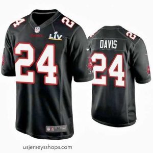 Stellar Carlton Davis Buccaneers Black Super Bowl Lv Game Fashion Jersey
