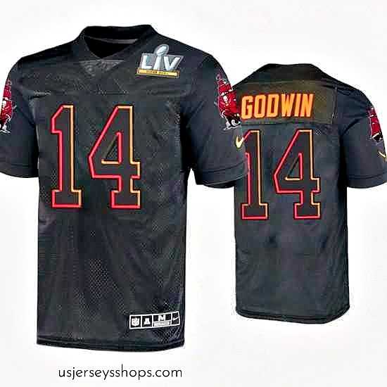 Sensational Chris Godwin Tampa Bay Buccaneers Black Super Bowl Lv Jersey