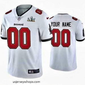 Sensational Custom Buccaneers White Super Bowl Lv Vapor Limited Jersey