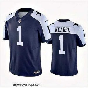 Captivating Dallas Cowboys 1 Jayron Kearse Navy White 2023 F.U.S.E  Vapor Limited Stitched Football Jersey