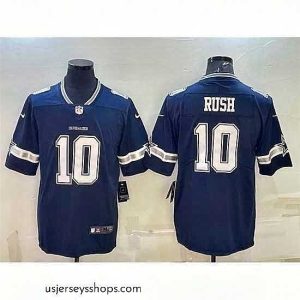 Magnificent Dallas Cowboys 10 Cooper Rush Navy Stitched Football Jersey