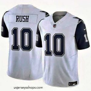 Exquisite Dallas Cowboys 10 Cooper Rush White 2023 F.U.S.E Vapor Untouchable Limited Stitched Football Jersey 1