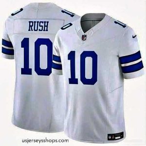 Captivating Dallas Cowboys 10 Cooper Rush White 2023 F.U.S.E Vapor Untouchable Limited Stitched Football Jersey