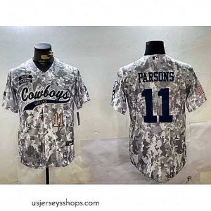 Captivating Dallas Cowboys 11 Micah Parsons 2024 Arctic Camo Salute To Service Stitched Baseball Jersey 2