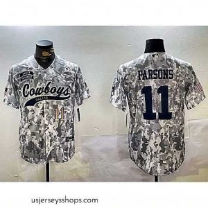 Stellar Dallas Cowboys 11 Micah Parsons 2024 Arctic Camo Salute To Service Stitched Baseball Jersey 6