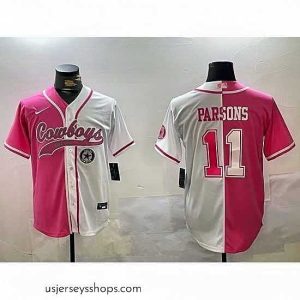 Glamorous Dallas Cowboys 11 Micah Parsons 2024 Arctic white red Stitched Baseball Jersey 3