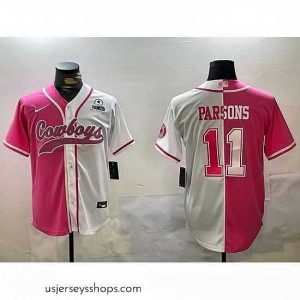 Glamorous Dallas Cowboys 11 Micah Parsons 2024 Arctic white red Stitched Baseball Jersey 5