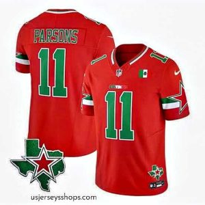 Magnificent Dallas Cowboys 11 Micah Parsons 2024 Mexico Red F.U.S.E  Stitched Football Jersey