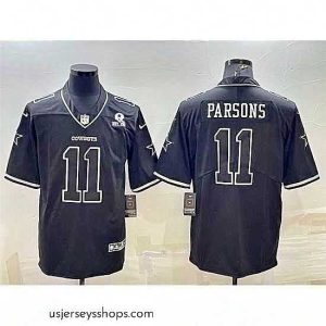 Alluring Dallas Cowboys 11 Micah Parsons Black With 1960 Patch Limited Stitched Football Jersey