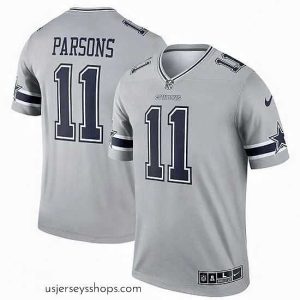 Breathtaking Dallas Cowboys 11 Micah Parsons Limited Gray Inverted Vapor Nike Jersey