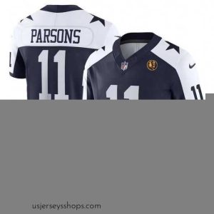 Glamorous Dallas Cowboys 11 Micah Parsons Navy 2023 F.U.S.E  With John Madden Patch Thanksgiving Vapor Limited Stitched Football Jersey
