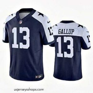 Alluring Dallas Cowboys 13 Michael Gallup Navy 2023 F.U.S.E  Vapor Limited Stitched Football Jersey