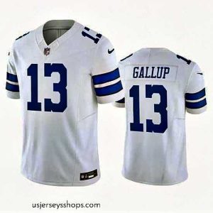 Alluring Dallas Cowboys 13 Michael Gallup White 2023 F.U.S.E  Vapor Limited Stitched Football Jersey