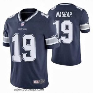Glamorous Dallas Cowboys 19 Chris Naggar Navy Vapor Limited Stitched Jersey