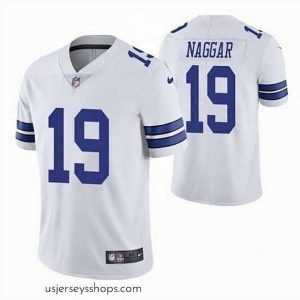Stellar Dallas Cowboys 19 Chris Naggar White Vapor Limited Stitched Jersey