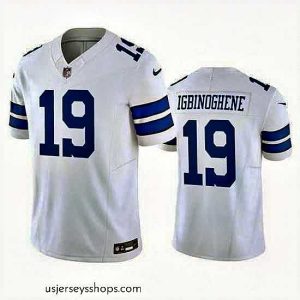 Exquisite Dallas Cowboys 19 Noah Igbinoghene White 2023 F.U.S.E Vapor Limited Stitched Football Jersey