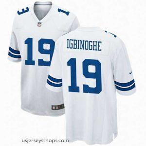 Alluring Dallas Cowboys 19 Noah Igbinoghene White Stitched Football Game Jersey