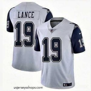 Breathtaking Dallas Cowboys 19 Trey Lance White Color Rush Limited Stitched Football Jersey