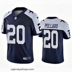 Glamorous Dallas Cowboys 20 Tony Pollard Navy Color Rush Limited Stitched Jersey