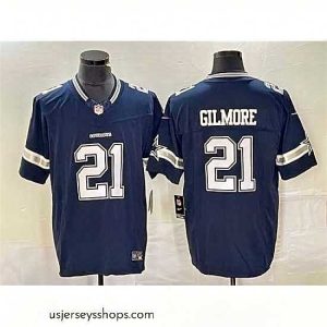 Exquisite Dallas Cowboys 21 Stephon Gilmore Navy 2023 F.U.S.E  Limited Stitched Football Jersey