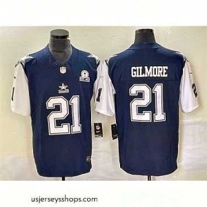 Stellar Dallas Cowboys 21 Stephon Gilmore Navy 2023 F.U.S.E  With 1960 Patch Vapor Limited Stitched Football Jersey