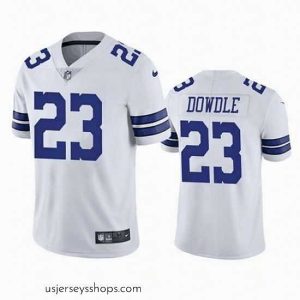 Stunning Dallas Cowboys 23 Rico Dowdle White Vapor Limited Stitched Football Jersey