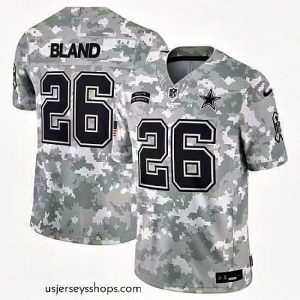 Stunning Dallas Cowboys 26 DaRon Bland 2024 Arctic Camo Salute To Service Limited Stitched Football Jersey