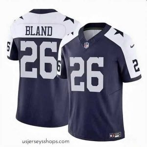 Magnificent Dallas Cowboys 26 DaRon Bland Navy 2023 F.U.S.E  Thanksgiving Vapor Untouchable Limited Stitched Football Jersey