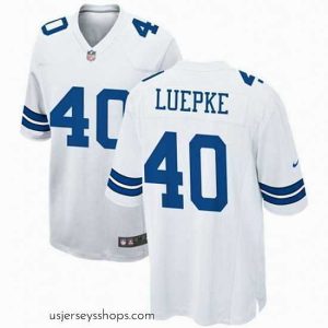 Alluring Dallas Cowboys 40 Hunter Luepke White Stitched Football Game Jersey