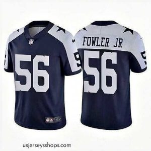 Stunning Dallas Cowboys 56 Dante Fowler Jr  Navy White Vapor Limited Stitched Jersey