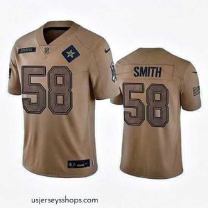 Captivating Dallas Cowboys 58 Mazi Smith 2023 Brown Salute To Service Limited Stitched Football Jersey