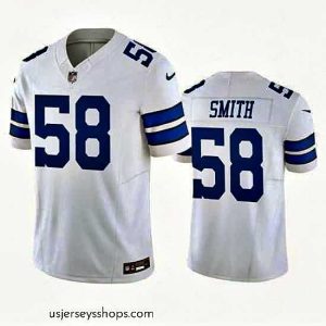 Sensational Dallas Cowboys 58 Mazi Smith White 2023 F.U.S.E  Vapor Limited Stitched Football Jersey