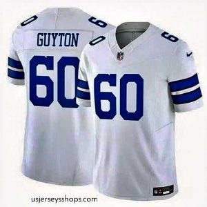 Alluring Dallas Cowboys 60 Tyler Guyton White 2024 F.U.S.E Draft Vapor Untouchable Limited Stitched Football Jersey