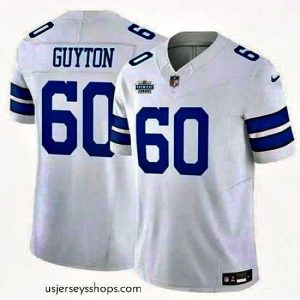 Captivating Dallas Cowboys 60 Tyler Guyton White 2024 F.U.S.E With Dradt Patch Vapor Untouchable Limited Stitched Football Jersey