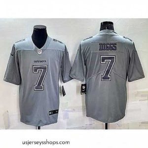 Sensational Dallas Cowboys 7 Trevon Diggs Grey Atmosphere Fashion Stitched Game Jersey