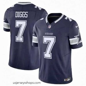 Exquisite Dallas Cowboys 7 Trevon Diggs Navy 2023 F.U.S.E  Limited Stitched Football Jersey