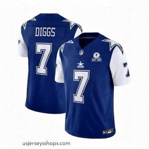 Captivating Dallas Cowboys 7 Trevon Diggs Navy 2023 F.U.S.E  With 1960 Patch Vapor Limited Stitched Football Jersey