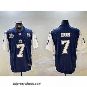 Captivating Dallas Cowboys 7 Trevon Diggs Navy 2023 F.U.S.E With 1960 Patch Vapor Limited Stitched Football Jersey